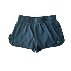 Women’s Black ASICS Running Athletic Shorts With Built-in Spandex Shorts Size M